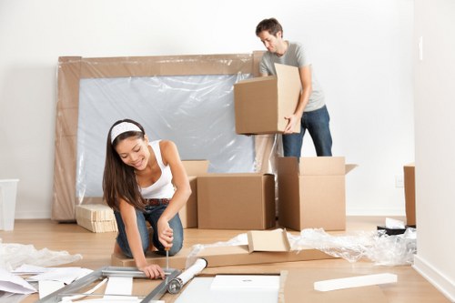Furniture pick-up service helping clear a sofa from a Longford home