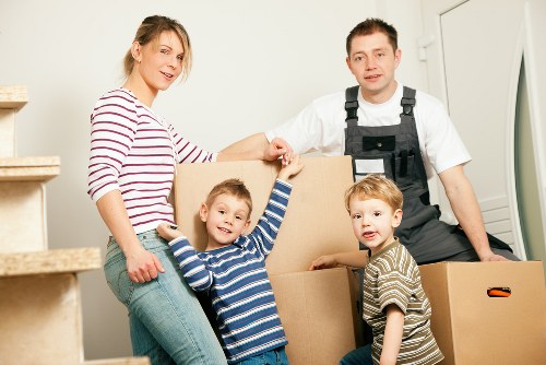Sorted cardboard, plastics, and household waste ready for recycling