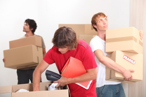 Residential relocation support with a moving truck