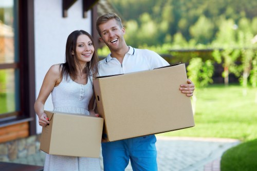 Loading furniture into a moving truck in Longford