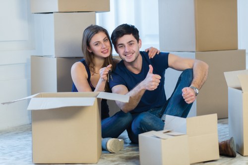 House removals and furniture handling with a van