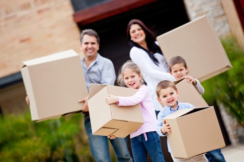 Careful loading of household items for a man with van service in Longford