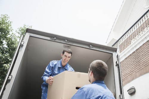 Packed household boxes ready for transport by Longford removalists