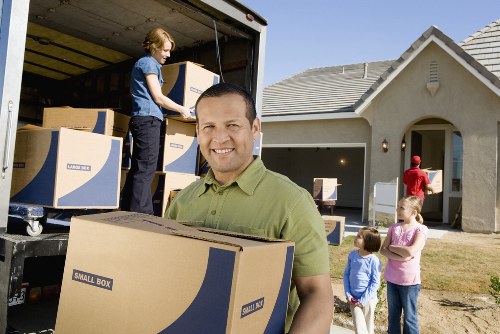 Household furniture being loaded for a move in Longford
